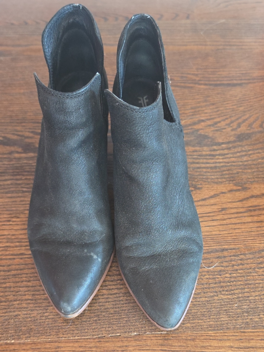 Frye Black Pointed Toe Ankle Booties